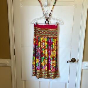 NWOT Multi-Colored Bathing Suit Coverup. One size.